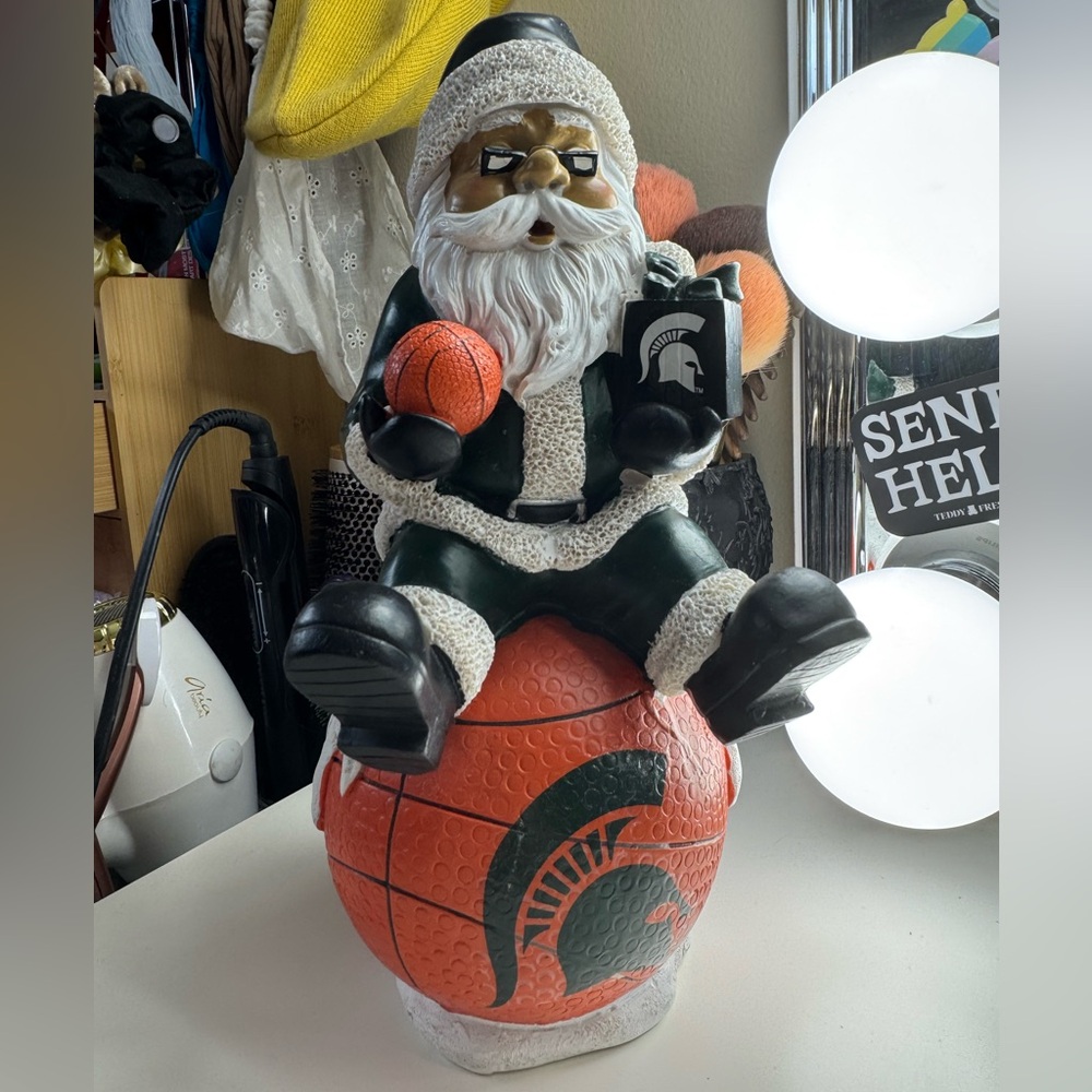 Forever Collectibles MSU Basketball Santa Michigan State University Christmas